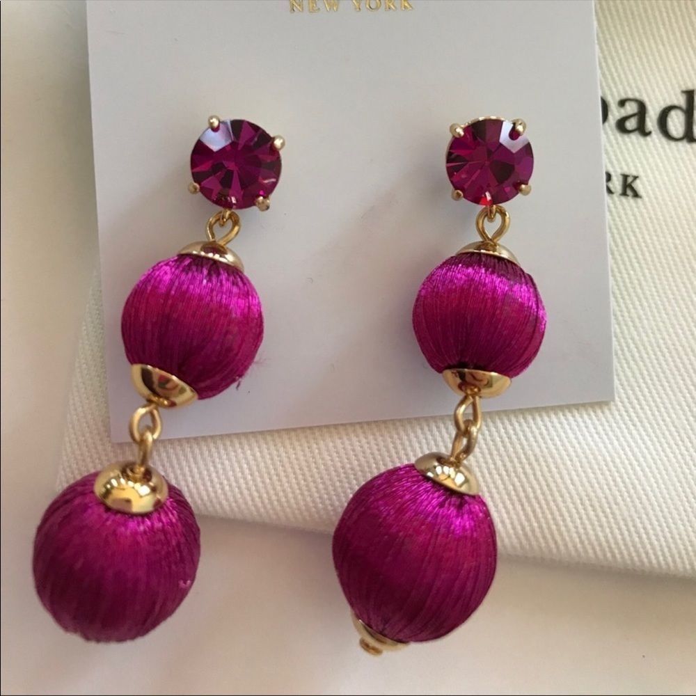 𝅺Kate Spade Linear Graduated Ball Earrings New - Picture 5 of 5